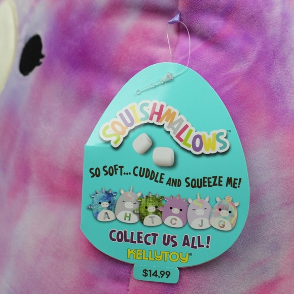 12" Monogrammed 'P' Lola the Unicorn Squishmallows - Picture 9 of 12